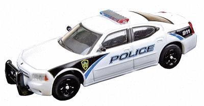 Ricko Emergency Police Vehicles Dodge Charger White - HO-Scale #38768