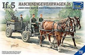 Riich German If5 Horse Drawn MG Wagon Plastic Model Military Vehicle Kit 1/35 Scale #35012