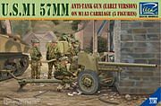 Riich US M1 57mm (Early Version) Anti-Tank Gun Plastic Model Military Vehicle Kit 1/35 #35019