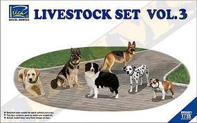 Riich 1/35 Livestock Set- Dogs (6)