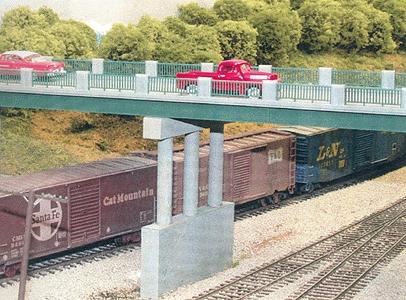 Rix Wrought Iron 50 Highway Overpass w/ Pier Model Railroad Bridge Kit HO Scale #122