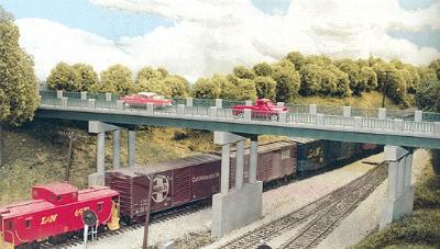 Rix Wrought Iron 150 Highway Overpass w/ 4 Piers Model Railroad Bridge Kit HO Scale #123