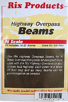 Rix 50 Highway Overpass Beams (10) Model Railroad Bridge N Scale #155