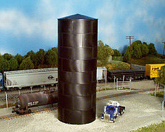 Rix 60 Water/Oil Tank (Peaked Top) Model Railroad Building Kit HO Scale #505