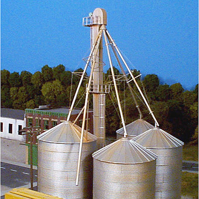 Rix Grain Elevator Kit HO Scale Model Railroad Building #6280407