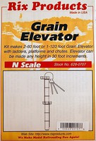 Rix Grain Elevator Kit N Scale Model Railroad Building #6280707628-0707