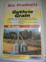 Rix Guthrie Grain Elevator and Bin Model Railroad Building N Scale #6280708628-0708
