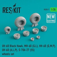 Reskit 1/35 Reskit UH-60 Black Hawk MH-60 (GL) HH-60 (GMP) UH-60 (ALP) S-70A-27 (55) wheels set  (1/35)