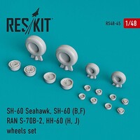Reskit 1/48 Reskit SH-60 Seahawk, SH-60 (B,F) RAN S-70B-2, HH-60 (H, J) wheels set