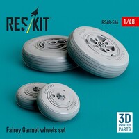 Reskit 1/48 Reskit Fairey Gannet wheels set (3D Printed)
