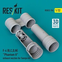 Reskit 1/32 Reskit F-4 (B, C, D, N) Phantom II exhaust nozzles for Tamiya kit (3d Printed)