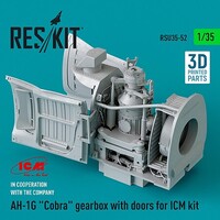 Reskit 1/35 Reskit AH-1G Cobra gearbox with doors for ICM kit (3D Printed)