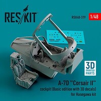 Reskit 1/48 Reskit A-7D Corsair II cockpit  for Hasegawa kit (3D Printed) (1/48)