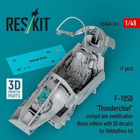 Reskit 1/48 Reskit F-105D Thunderchief cockpit late modification (3D Printed) (RSU48-0336)