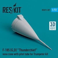 Reskit 1/72 Reskit F-105 (G,D) Thunderchief nose cone with pitot tube for Trumpeter kit (3D Printed) (1/72)