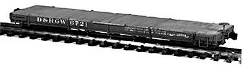 Rail-Line Denver & Rio Grande Western 30 Idler Flatcar Kit HOn3 Scale Model Railroad Car #131