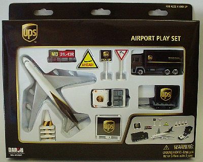 Realtoy UPS Airport Die Cast Playset (12pc Set)