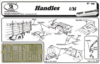 Royal-Model Handles, various types (Photo-Etch) Plastic Model Military Diorama Accessory 1/35 Scale #35