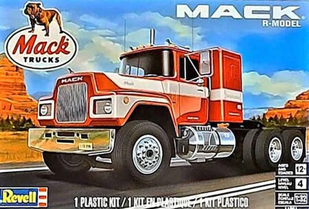 Revell-Monogram Mack R Semi Truck Plastic Model Truck Kit 1/32 Scale #11961