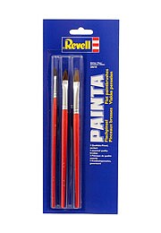 Revell-Monogram PAINTA FLATBRUSH 3 brush set Hobby and Model Paint Brush #29610