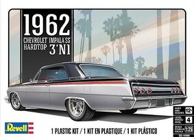 Revell-Monogram 1962 Chevy Impala SS Hardtop (3 in 1) Plastic Model Car Kit 1/25 Scale #4466