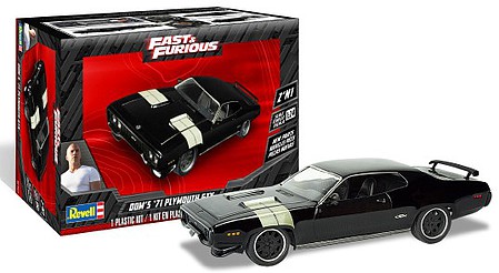 Revell-Monogram Fast & Furious Doms 1971 Plymouth GTX (2 in 1) Plastic Model Car Kit 1/25 Scale #4477
