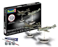 Revell-Monogram Starter Kit Messerschmitt Bf109e & Ju87b Stuka Skill 3