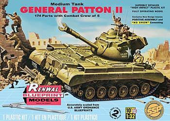 Revell-Monogram M47 Patton Tank Renwal SSP Plastic Model Airplane Kit 1/32 Scale #85-7821