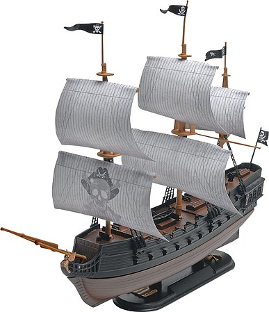 Revell-Monogram Pirate Ship Black Diamond Snap Tite Plastic Model Ship Kit 1/350 Scale #851971