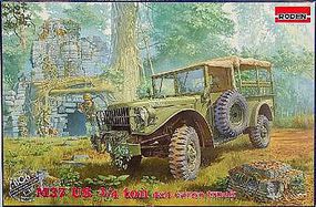 Roden M37 US 3/4 Ton 4x4 Cargo Truck Plastic Model Military Vehicle Kit 1/35 Scale #806