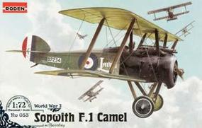 Roden Sopwith Camel F.1 Bentley Plastic Model Airplane Kit 1/72 Scale #rd0053