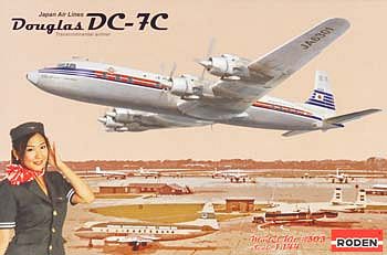 Roden DC-7C Japan Air Lines Plastic Model Airplane Kit 1/144 Scale #rd0303