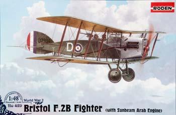 Roden Bristol F.2B with Sunbeam Plastic Model Airplane Kit 1/48 Scale #rd0429