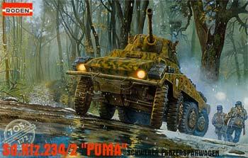 Roden Sd.Kfz.234/2 Puma Plastic Model Military Vehicle Kit 1/72 Scale #rd0705