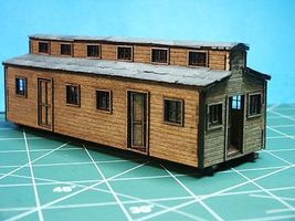 RS-Laser Logging Bunk House Car Kit HO Scale Model Railroad Building #2019