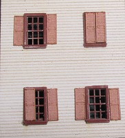 RS-Laser Window Shutters for Tichy 2508 N Scale Model Railroad Building Accessory #3970