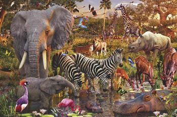Ravensburger African Animals 3000pcs Jigsaw Puzzle Over 1000 Piece #17037