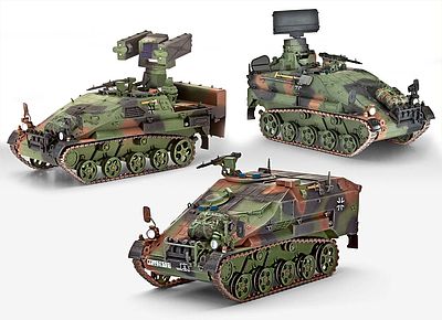 Revell-Germany Wiesel 2 LeFlaSys (Ozelot & AFF & BF/UF) Plastic Model Military Vehicle 1/35 Scale #03205
