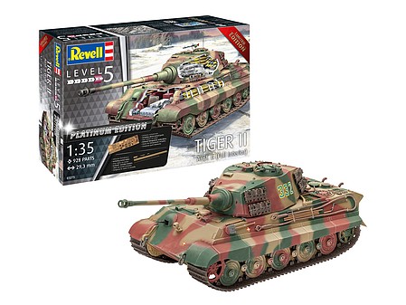 Revell-Germany Tiger II Ausf B Tank w/Full Interior Plastic Model Tank Kit 1/35 #03275