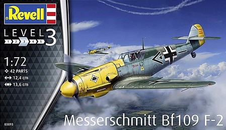Revell-Germany Messerschmitt Bf 109 F-2 Plastic Model Airplane Kit 1/72 Scale #03893
