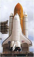 Space Shuttle Discovery with Booster Rocket Space Program Plastic Model 1/144 Scale #04736