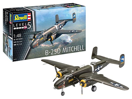 Revell-Germany B-25D Mitchell Plastic Model Airplane Kit 1/48 Scale #04977