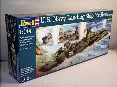 Revell-Germany US Navy Landing Ship Medium (LSM) Plastic Model Military Ship Kit 1/144 Scale #05123