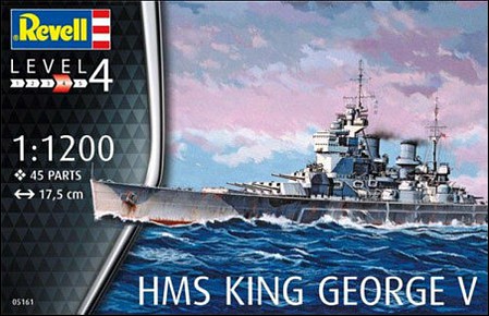 Revell-Germany HMS King George V Plastic Model Ship Kit 1/1200 Scale #05161