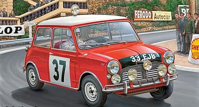 Revell-Germany Mini Cooper Rally Winner Monte Carlo 1964 Plastic Model Car Kit 1/24 Scale #07064