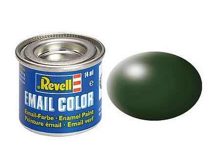 Revell-Germany 14ml. Enamel Dark Green Silk Tinlets Hobby and Model Enamel Paint #32363