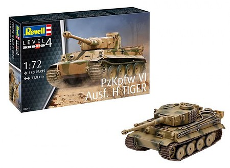 Revell-Germany PzKpfw VI Ausf H Tiger Tank Plastic Model Tank Kit 1/72 Scale #3262
