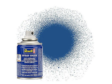 Revell-Germany 100ml Acrylic Blue Mat Spray Hobby and Model Acrylic Paint #34156
