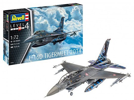Revell-Germany F16D Tiger Meet 2014 Fighter Plastic Model Airplane Kit 1/72 Scale #3844