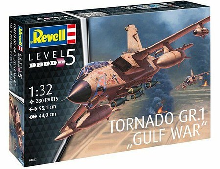 Revell-Germany Tornado GR1 RAF Gulf War Fighter Plastic Model Airplane Kit 1/32 Scale #3892